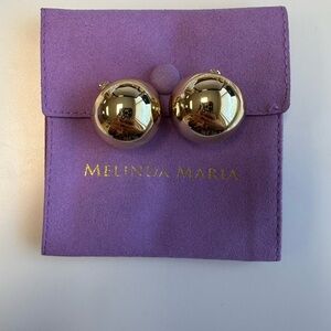 NEVER WORN Melinda Maria Gold Dome Earrings
